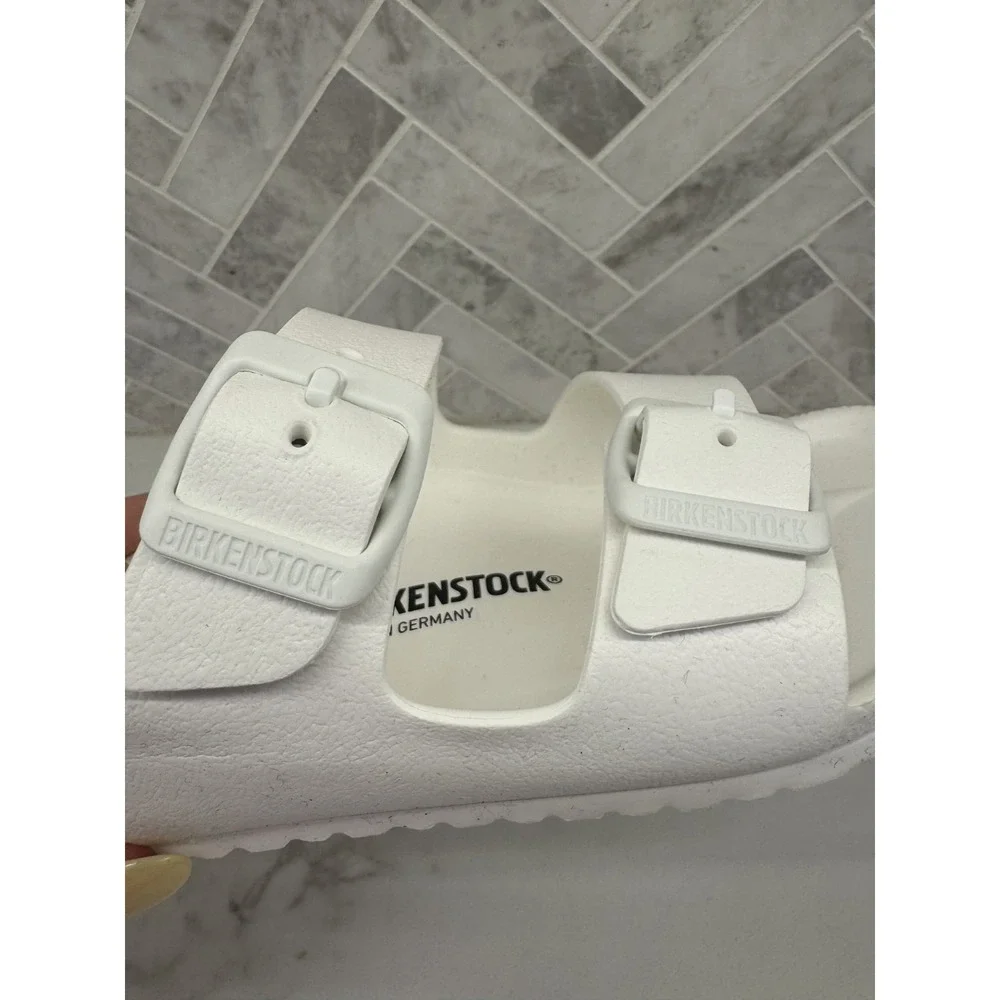Birkenstock Arizona EVA Sandals Kids Youth Size 3 1 34 White Double Strap Slides
